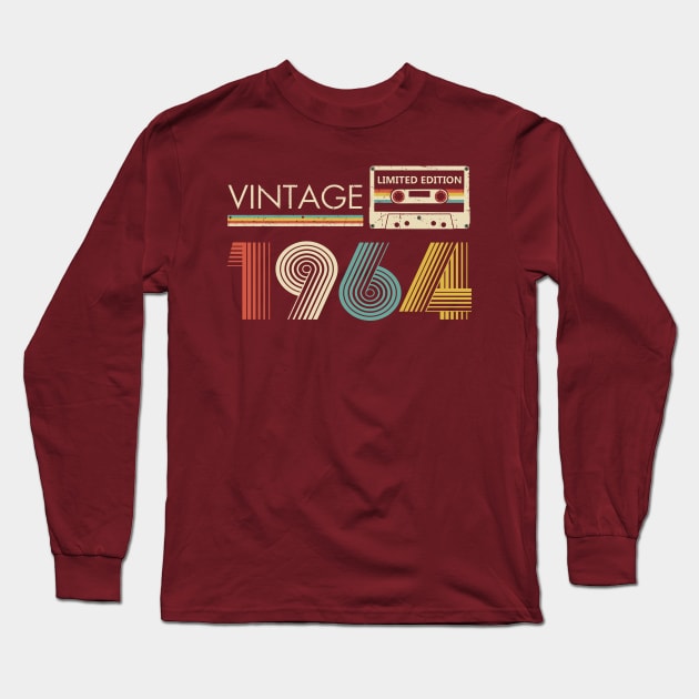 Vintage 1964 Limited Edition Cassette Long Sleeve T-Shirt by louismcfarland